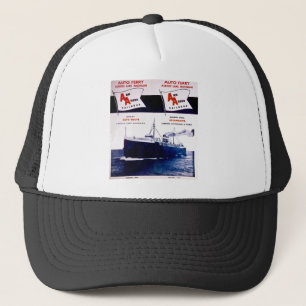 Casquette Ferry vintage le lac Michigan de wagon de chemin