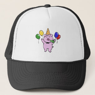 Casquette Fête d'anniversaire avec cochon mignon choisir la 