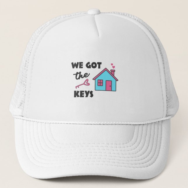 Casquette Fête de crémaillère Nous avons les Clés (Devant)