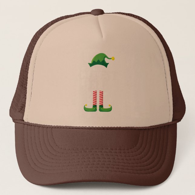 Casquette Fête de Noël du groupe de famille de jumelage Elf  (Devant)