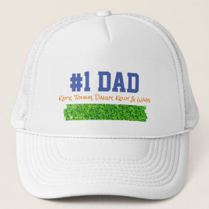 Casquette Fête des pères #1 DAD Kids NAMES Grass Fun