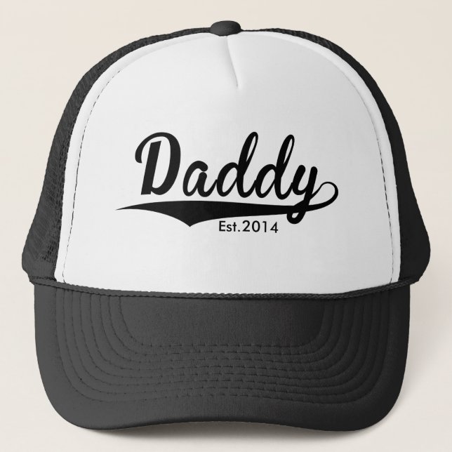 Casquette Fête des pères - "Daddy Est. Ajouter une année" (Devant)