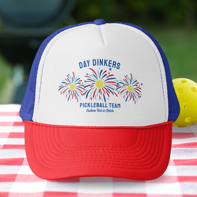 Casquette Feu d'artifice patriotique Juillet 4 Pickleball Cl (Créateur téléchargé)
