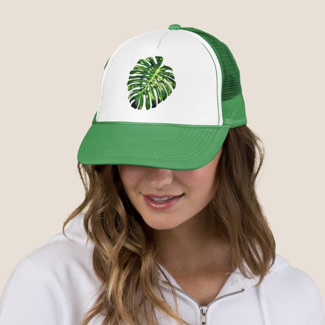 Casquette Feuille de monstère tropicale (En situation)