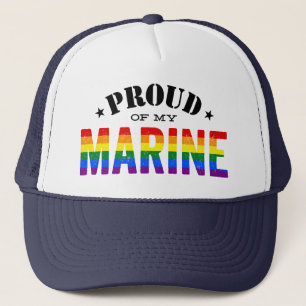 Casquette Fier de mon drapeau marin gai d'arc-en-ciel
