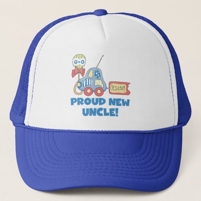 Casquette Fier nouvel oncle C'est un garçon Tshirts et cadea (Devant)