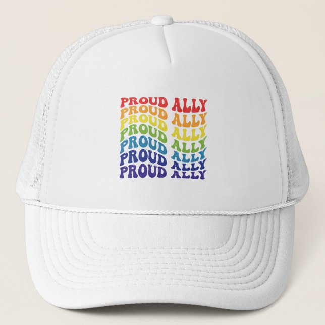 Casquette Fière Ally | LGBTQ | GAY PRIDE | Arc en ciel (Devant)