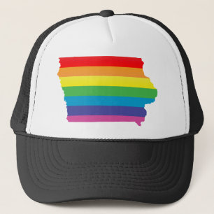 Casquette fierté de l'iowa. rayé.