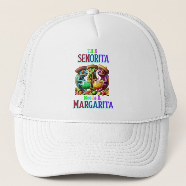 Casquette Fiesta Caliente senorita a besoin de margarita (Devant)