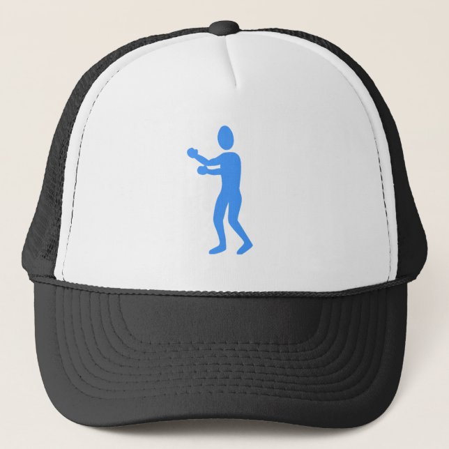Casquette Figure de boxe - Bleu bébé (Devant)