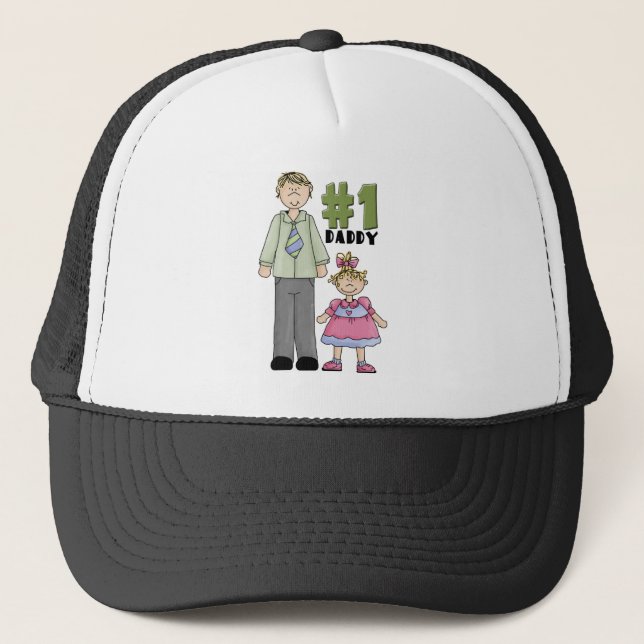 Casquette Fille blonde de papa du numéro un (Devant)