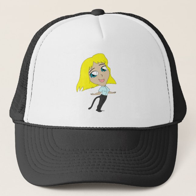 Casquette fille chibi avec une queue  (Devant)
