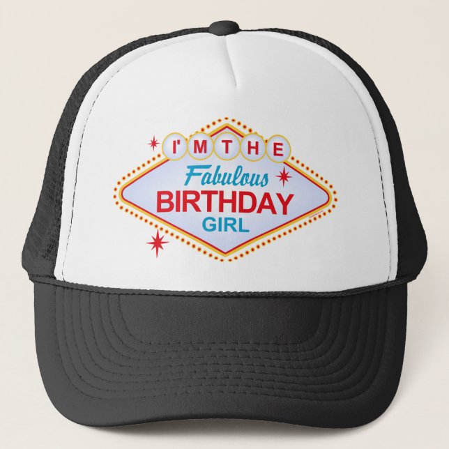 Casquette Fille d'anniversaire de Las Vegas (Devant)