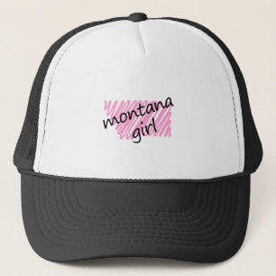 Casquette Fille du Montana avec la carte griffonnée du