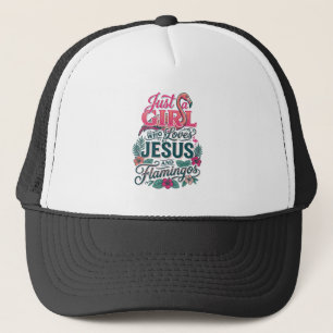 Casquette Fille flamant chrétien vintage