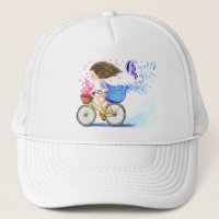 Fille Sur Un Camionneur À Vélo Chapeau Romantique