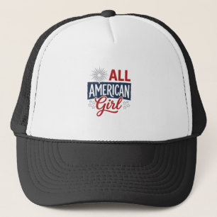 Casquette Fille tout à fait américaine dessin de t-shirt vin