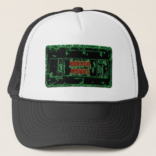 Casquette Films d'horreur - vert de néon de cassette vidéo