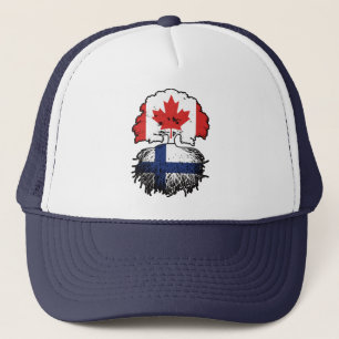 Casquette Finlande Finlande Canada Drapeau des racines de l'