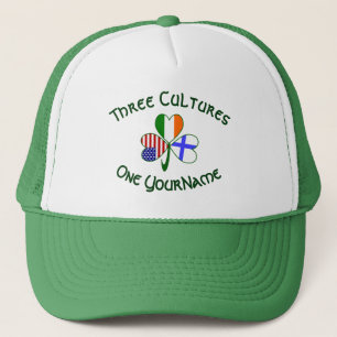 Casquette Finlande Irlande USA Trèfle Drapeau Personnalisé