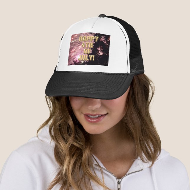 Casquette Fireworks 17 chapeau 4 juillet camionneur (En situation)