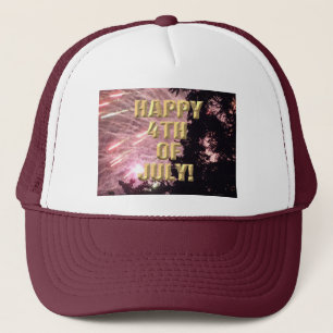 Casquette Fireworks 17 chapeau de camionneur 4 juillet marro