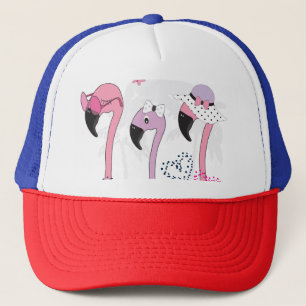 Casquette Flamant rose d'été : Illustration Vintage de plage