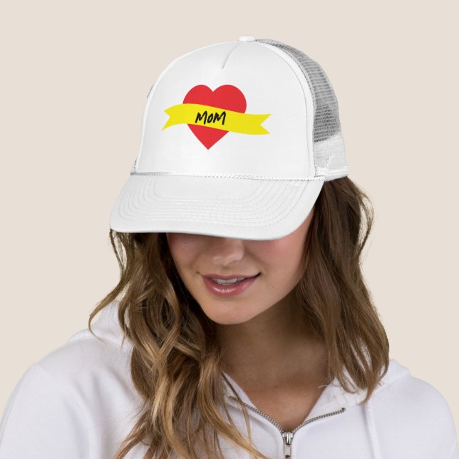 Casquette Flash Tattoo coeur MOM (En situation)