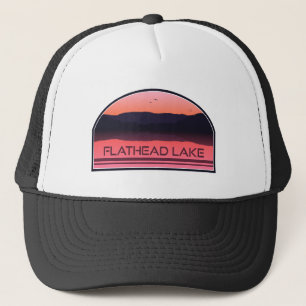 Casquette Flathead Lake Montana Red Sunrise