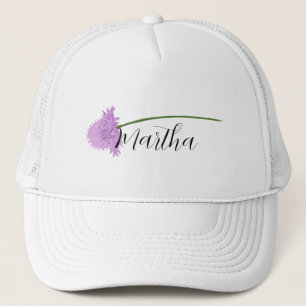 Casquette Fleur aquarelle de votre nom Trucker Hat