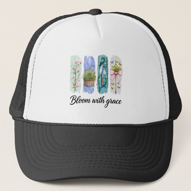 Casquette Fleur avec Grace Garden Floral Art (Devant)