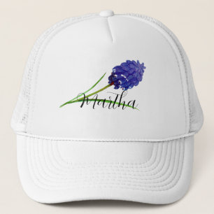 Casquette Fleur d'aquarelle pourpre avec le nom Trucker Hat