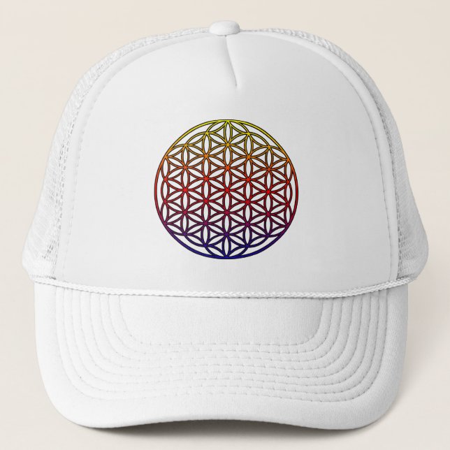 Casquette Fleur du symbole sacré de la géométrie de la vie - (Devant)