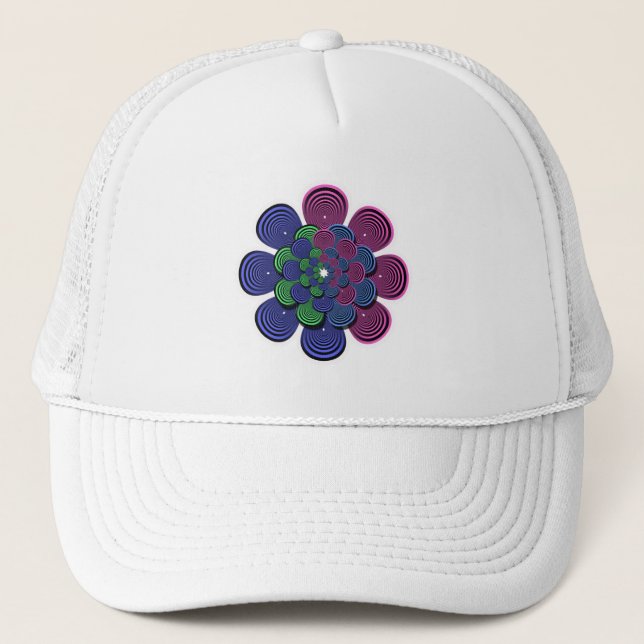 Casquette Fleur fractale (Devant)