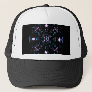 Casquette Fleur Mandala violette et bleue