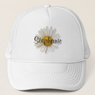 Casquette Fleur marguerite blanche Personnalisée Floral