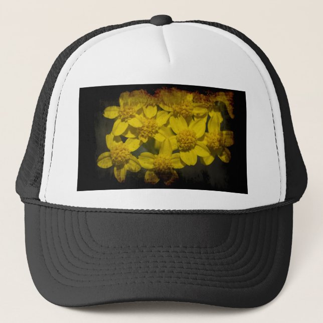 Casquette Fleur sauvage jaune (Devant)