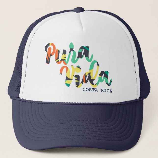 Casquette Fleur tropicale souvenir de "Pura Vida" Costa Rica (Devant)