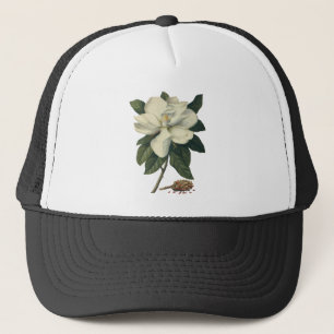 Casquette Fleurs de fleurs vintages de Magnolia Blanche en f