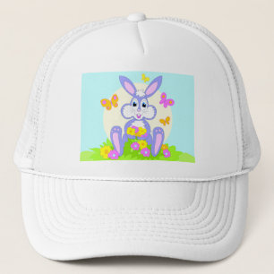 Casquette Fleurs de papillon heureuses de lapin