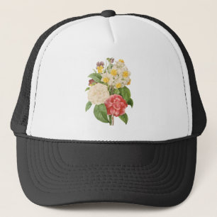 Casquette Fleurs Florales Vintage Camélia Jonquille par Redo