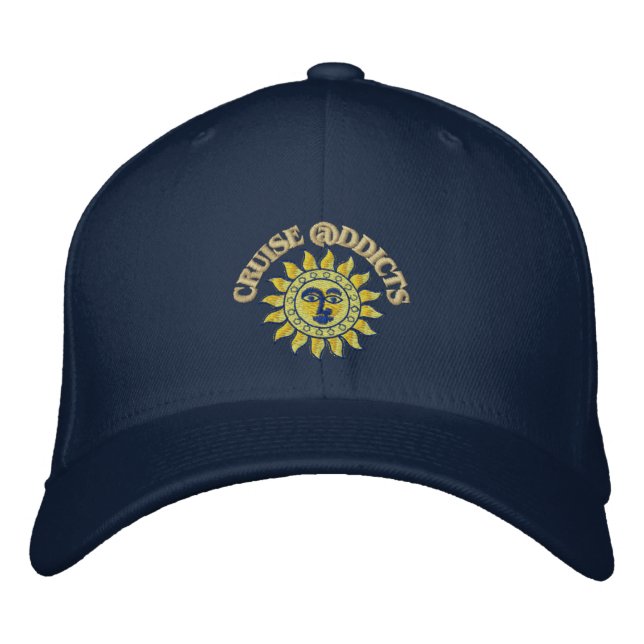 Casquette Flex-Fit de la marine brodée (Devant)