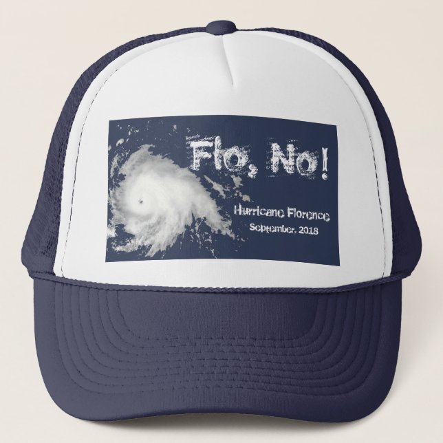 Casquette Flo, non ! Ouragan Florence 2018 (Devant)