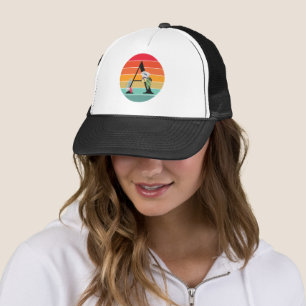 Casquette Floral Alphabet A Retro Sunset Monogram