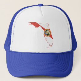 Casquette Floride Silhouette Carte Formé Drapeau d'État