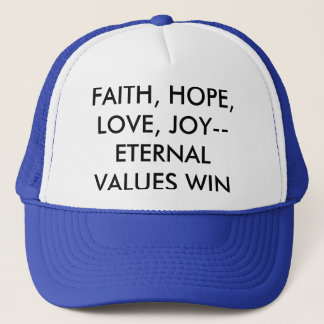 CASQUETTE FOI, ESPOIR, AMOUR, JOIE--VICTOIRE ÉTERNELLE DE
