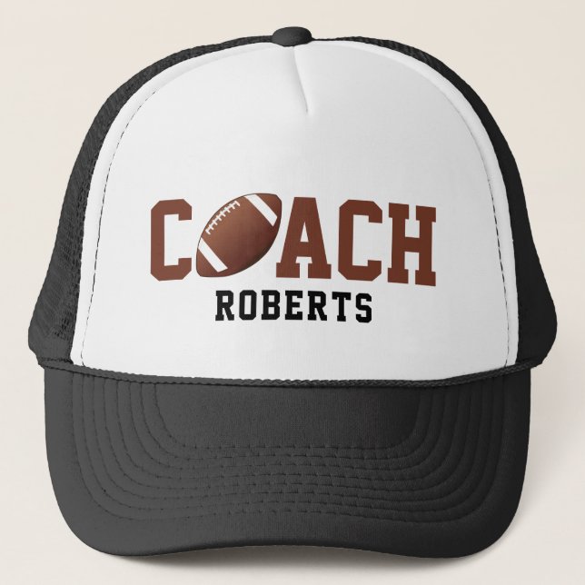 Casquette 🏈 football COACH [nom personnalisé] (Devant)