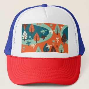 Casquette Forêt d'oies : Scène Vintage de la nature