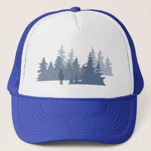 Casquette Forêt Nature Faune Cerf Bleu