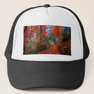 Casquette Forêt peinte Flamme d'automne Cadeaux d'aquarelle
